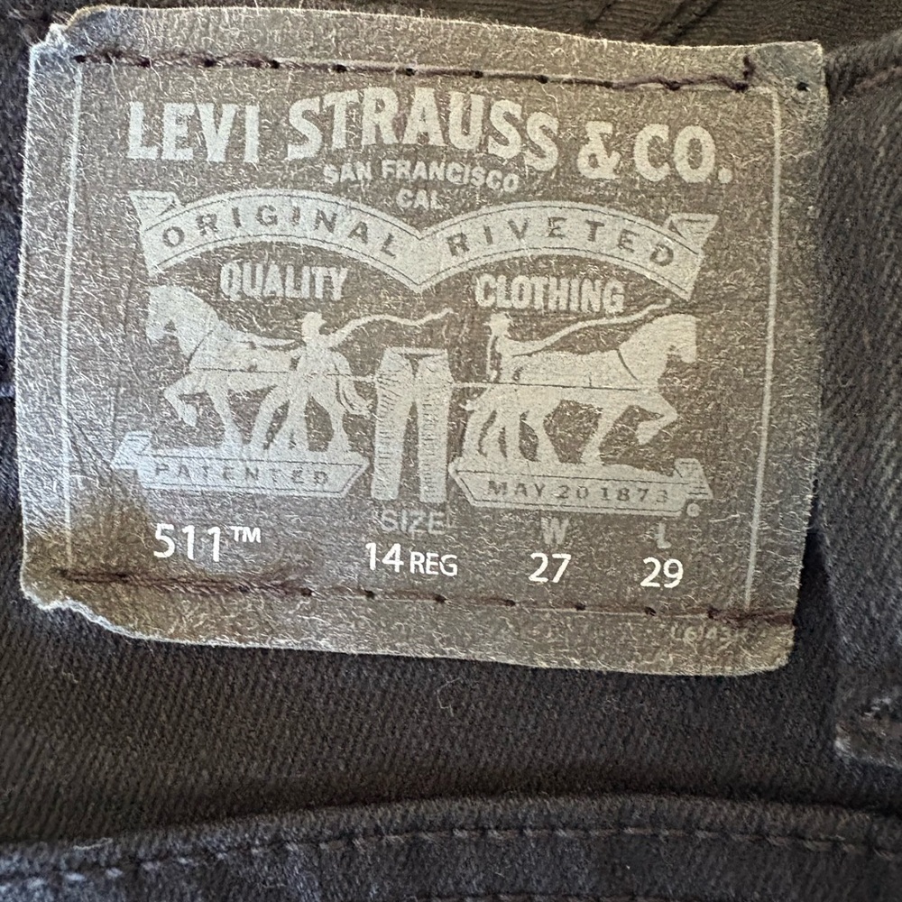 NWOT Levi's Boys Dark Gray Straight Jeans - Picture 6 of 6